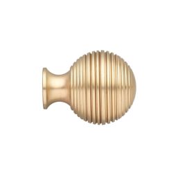 Elite Knobs & Handles Reeded Cabinet Knob Brushed Brass 30mm