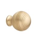 Elite Knobs & Handles Reeded Cabinet Knob Brushed Brass 30mm