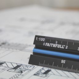 Faithfull Tri-Scale Architect Ruler 11 3/4 (300mm) - Screwfix