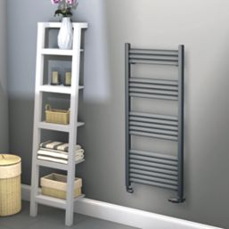 Towelrads 1200mm x 500mm 1851BTU Black Flat Designer Towel Radiator