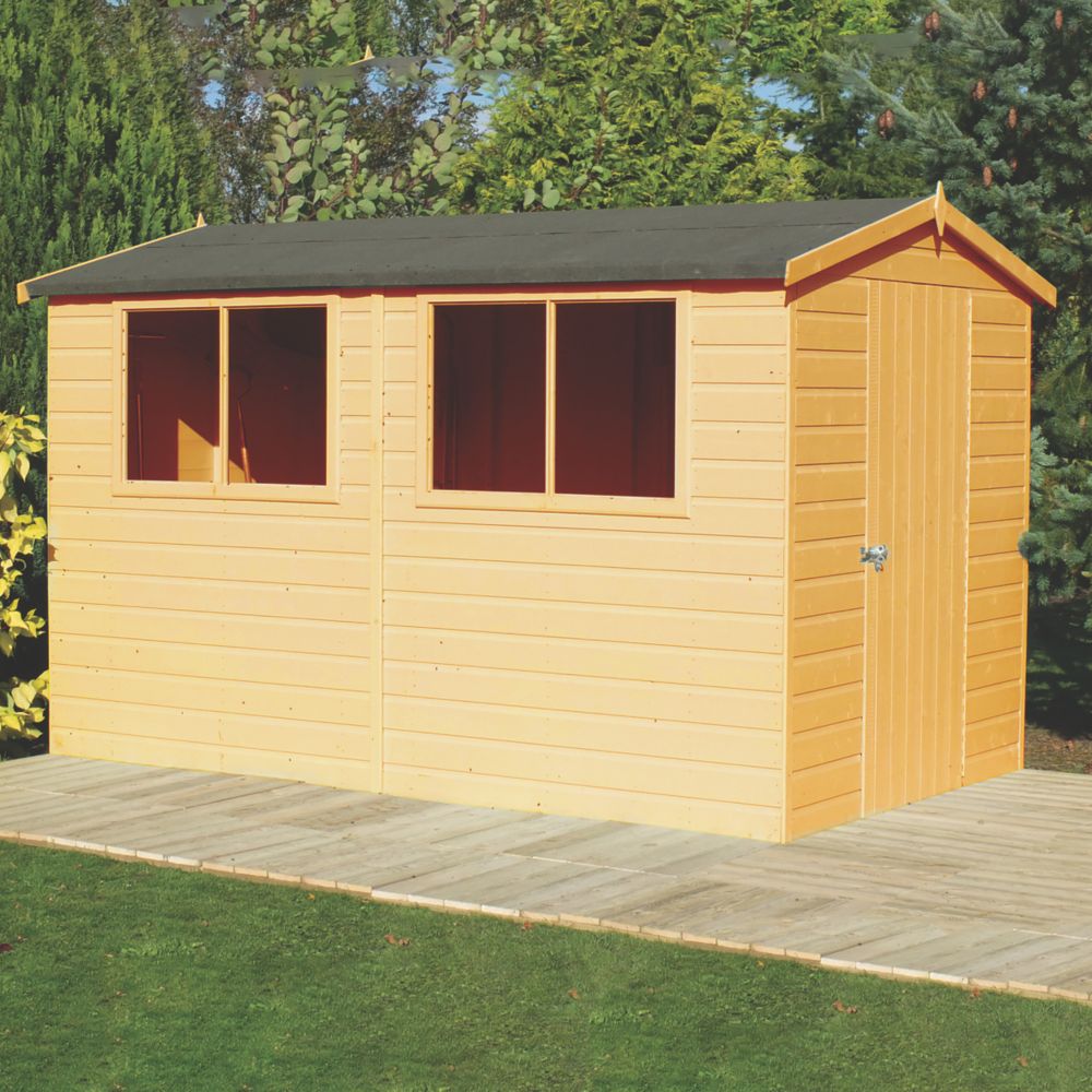 Shire 10' x 8' (Nominal) Apex Shiplap T&G Timber Shed | Wooden Sheds ...