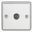 Knightsbridge  1-Gang Coaxial TV Socket Polished Chrome