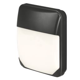 4lite Tironi Outdoor Maintained or Non-Maintained Emergency Rectangular LED Bulkhead Black 25W 2300lm