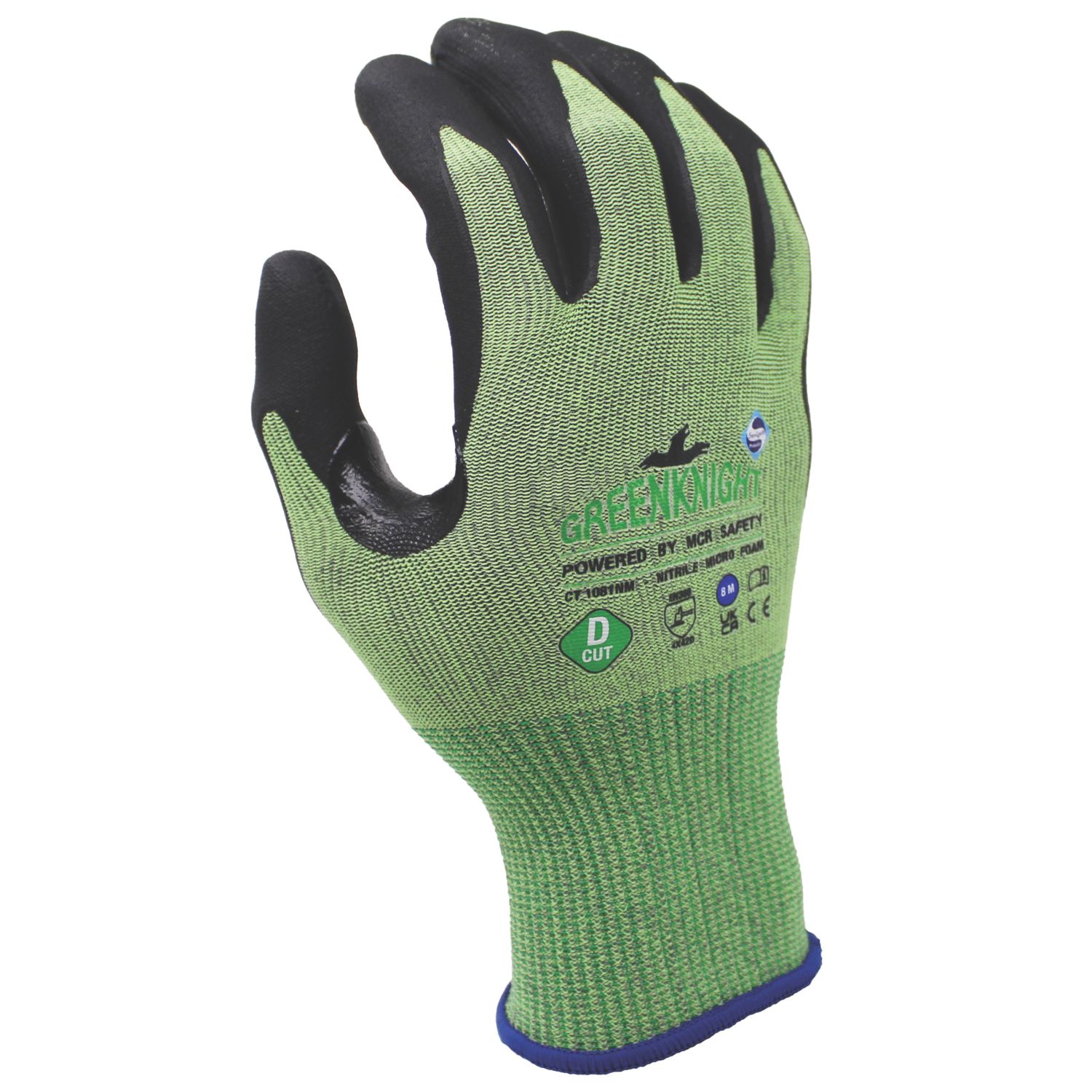 MCR Safety Greenknight Cut-Resistant Gloves Green/Black Medium (578YM)