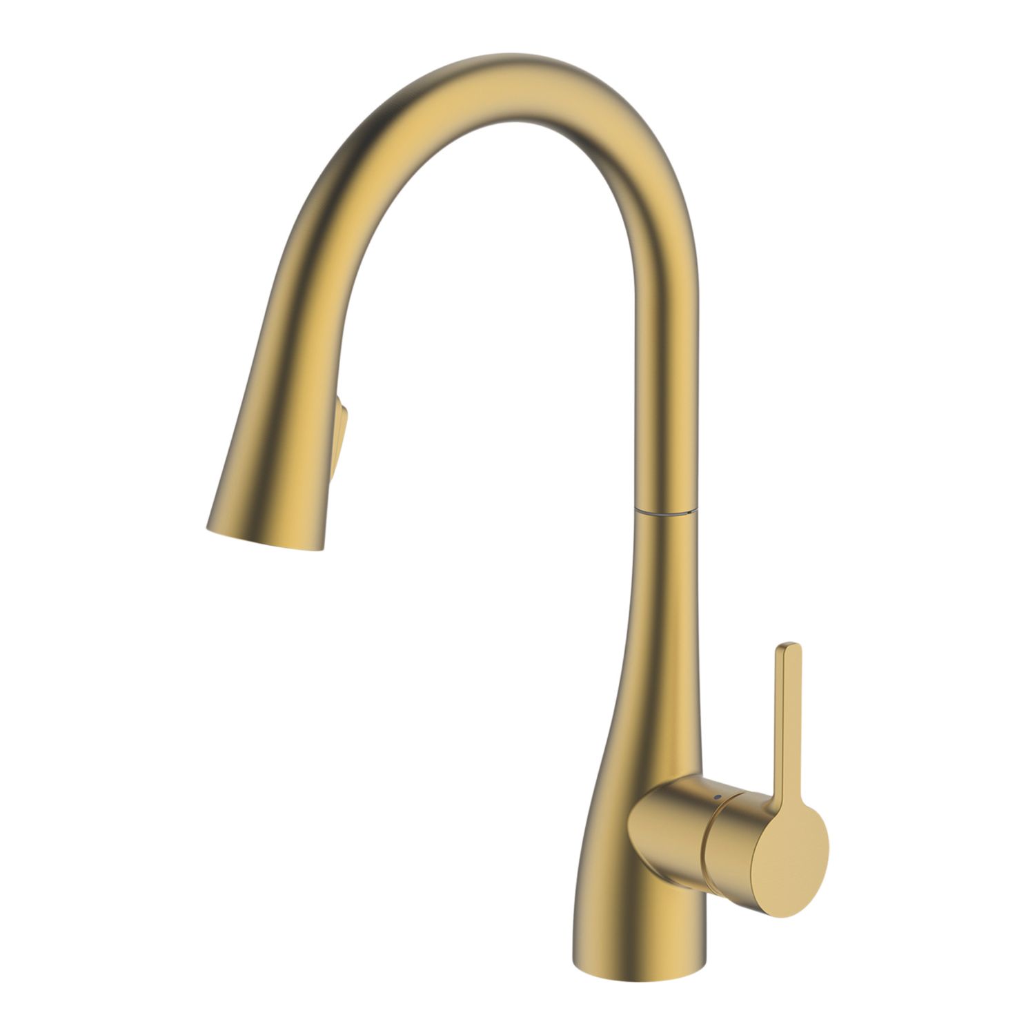 Swirl Oxford Pull-Out Spray Mixer Kitchen Tap Brass-Effect (578YT)