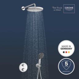 Grohe Precision 250 Round HP Rear-Fed Concealed Chrome Thermostatic Shower System