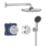 Grohe Precision 250 Round HP Rear-Fed Concealed Chrome Thermostatic Shower System