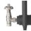 Arroll UK-18 15mm x 1/2" Brushed Nickel Angled Traditional Thermostatic Radiator Valve & Lockshield