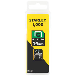 Stanley Heavy Duty Staples Zinc-Plated 14mm x 10mm 1000 Pack