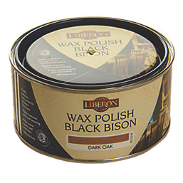 Liberon Black Bison Paste Wax Satin to Gloss Dark Oak 500ml