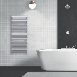 Towelrads 1200mm x 600mm 3675BTU Silver Flat Designer Towel Radiator