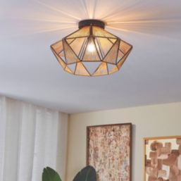 Eglo Adwickle Ceiling Light Black / Brown