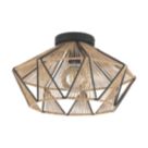 Eglo Adwickle Ceiling Light Black / Brown