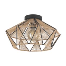 Eglo Adwickle Ceiling Light Black / Brown