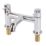 Refurb Swirl Ola Chrome 132mm Deck Mounted Lever 2 Tap Holes Bath Mixer Tap