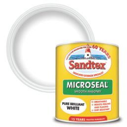 Sandtex 1Ltr Smooth White Masonry Paint
