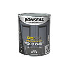 Ronseal 10-Year Exterior Wood Paint Satin Grey 750ml
