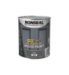 Ronseal 10 Year Weatherproof Wood Paint White Satin Exterior Wood paint,  750ml Tin