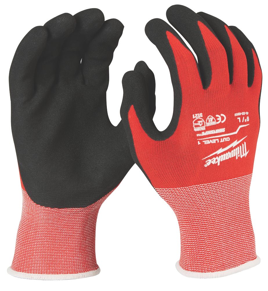 Milwaukee Cut Level 1/A Gloves Red Large