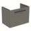Ideal Standard i.life S Wall Hung Vanity Unit with Black Handle & Basin Matt Quartz Grey 600mm x 375mm x 475mm