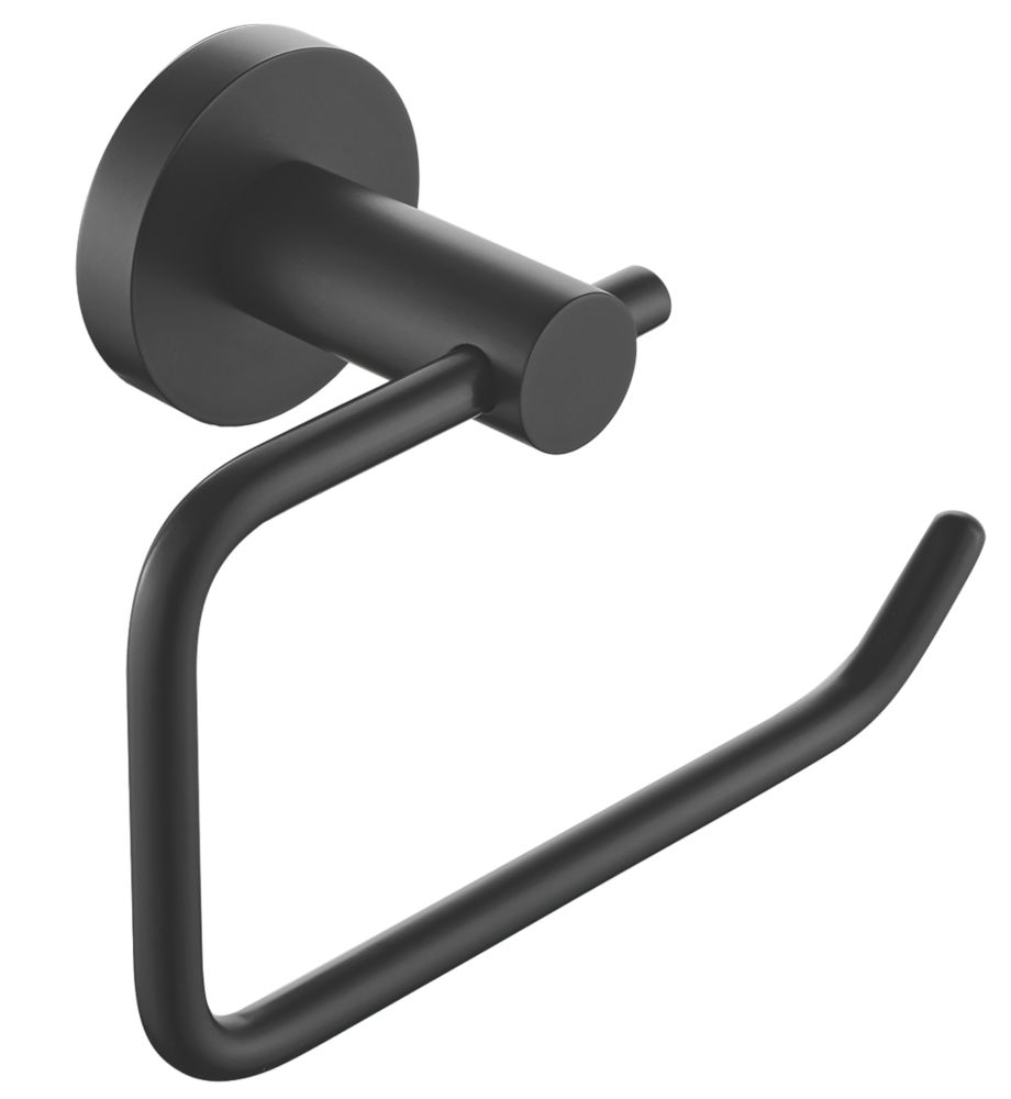 Bristan Round Toilet Roll Holder Black Screwfix