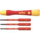 Wiha PicoFinish SlimVario VDE Precision Screwdriver with Bits 4 Piece Set