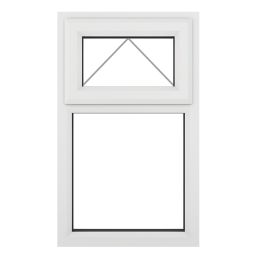 Crystal  Top Opening Clear Triple-Glazed Casement White uPVC Window 610mm x 820mm