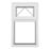 Crystal  Top Opening Clear Triple-Glazed Casement White uPVC Window 610mm x 820mm