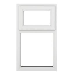 Crystal  Top Opening Clear Triple-Glazed Casement White uPVC Window 610mm x 820mm