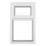 Crystal  Top Opening Clear Triple-Glazed Casement White uPVC Window 610mm x 820mm