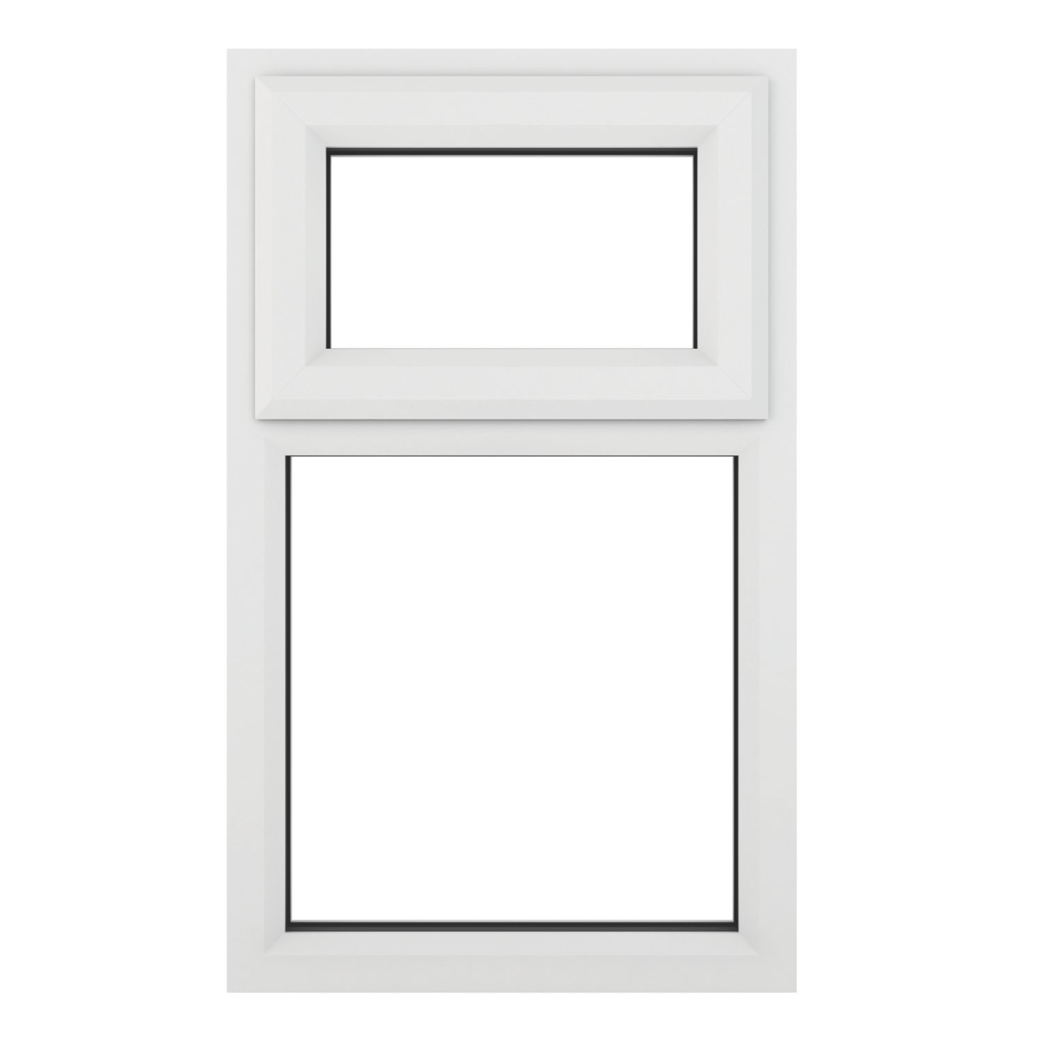 Crystal Top Opening Clear Triple-Glazed Casement White uPVC Window 610mm x 820mm (579JM)