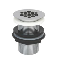 Flomasta Unslotted Free Flowing Grated Basin Waste Chrome-Plated Brass 32mm