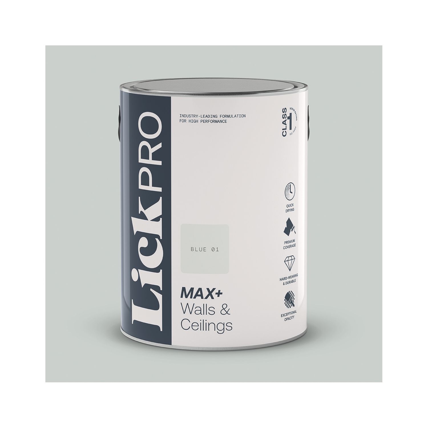LickPro Max+ 5Ltr Blue 01 Eggshell Emulsion Paint (579JX)