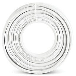 Time GT100 White 1-Core Round Coaxial Cable 25m Drum