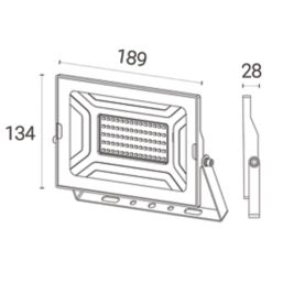 4lite  Outdoor LED Floodlight Black 50W 4250lm