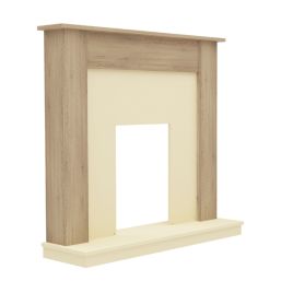 Be Modern Elanwood Electric Suite with Comet Inset Fire Oak-Effect 1210mm x 330mm x 1123mm