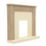 Be Modern Elanwood Electric Suite with Comet Inset Fire Oak-Effect 1210mm x 330mm x 1123mm