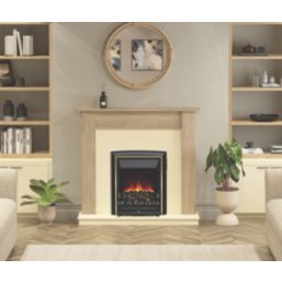 Be Modern Elanwood Electric Suite with Comet Inset Fire Oak-Effect 1210mm x 330mm x 1123mm