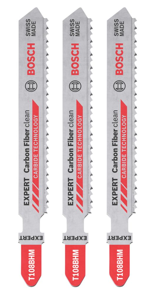 Bosch Expert T108BHM MultiMaterial Jigsaw Blades 92mm 3 Pack Screwfix