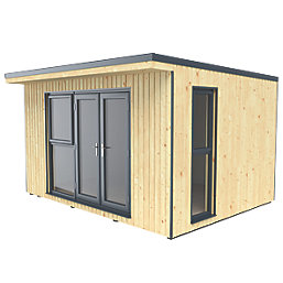 Forest Xtend+ 13' x 10' (Nominal) Pent Insulated Garden Office with Base & Assembly