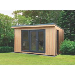Forest Xtend+ 13' x 10' (Nominal) Pent Insulated Garden Office with Base & Assembly
