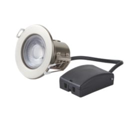Saxby CosmosEco V3 Fixed  Fire Rated LED Recessed Downlight Satin Nickel 6W 500lm