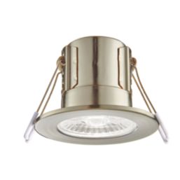Saxby CosmosEco V3 Fixed  Fire Rated LED Recessed Downlight Satin Nickel 6W 500lm