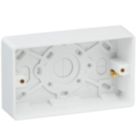 Knightsbridge  2-Gang Surface Pattress  Box 35mm 5 Pack