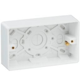 Knightsbridge  2-Gang Surface Pattress  Box 35mm 5 Pack