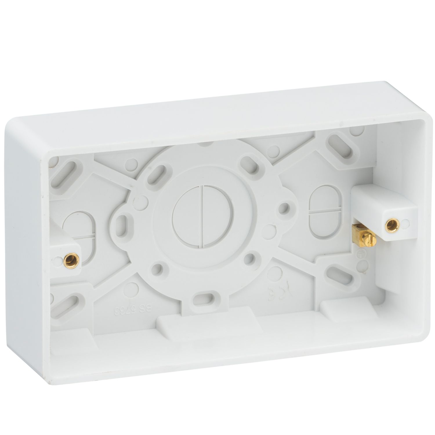 Knightsbridge 2-Gang Surface Pattress Box 35mm 5 Pack (579YA)