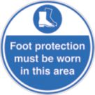 Essentials Foot Protection Must Be Worn In This Area Floor Sign 450mm x 450mm