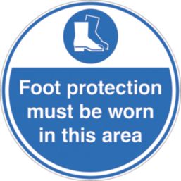 Essentials Foot Protection Must Be Worn In This Area Floor Sign 450mm x 450mm