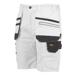 Site Kirksey Shorts White/Grey 40" W