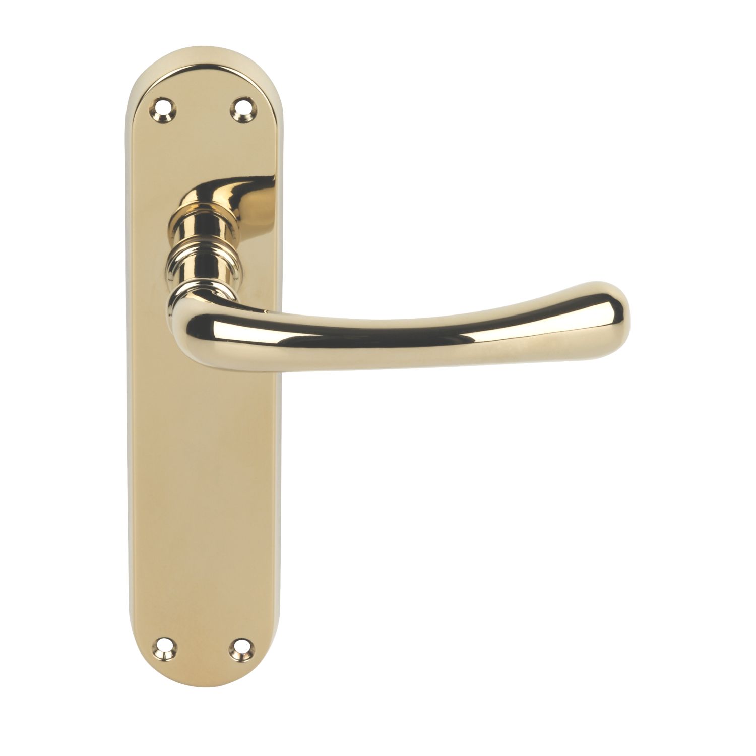 Serozzetta Ibra Lever on Backplate Pair Polished Brass (58019)